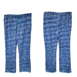 Karen Neuburger Live Love Lounge Blue Heather Striped Pajama Pants Size XL